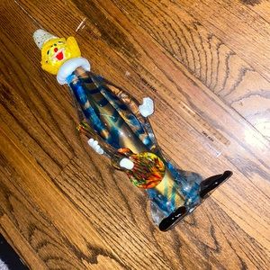 Large Rare Vintage Venetian Murano Glass Clown, Hand Blown,Decanter, 35cm /14 in